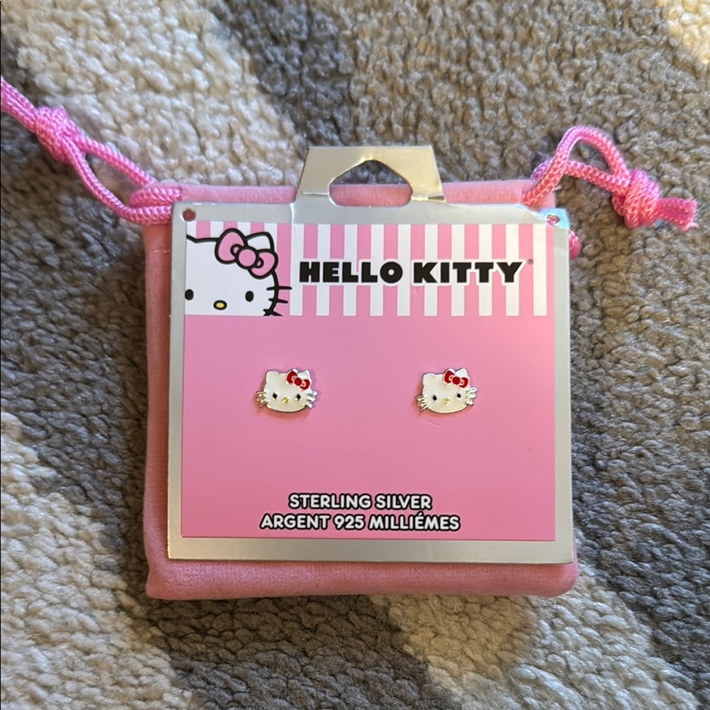 Hello Kitty Pink and White Jewelry Earrings